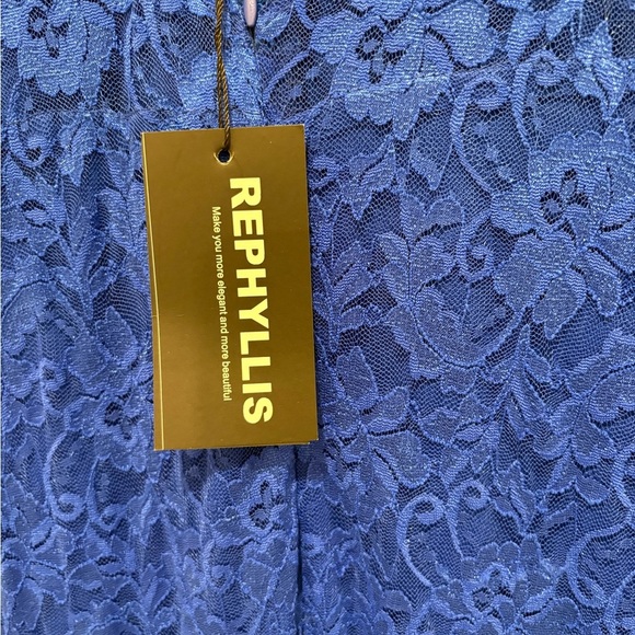 Chic Royal Blue Lace Maxi Dress - Picture 2 of 7